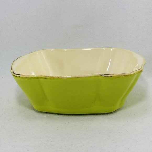 Casserole Pan Dish Bowl Serving Baking Mixing Tray 10” Italy Green Scallop Large - Picture 3 of 12